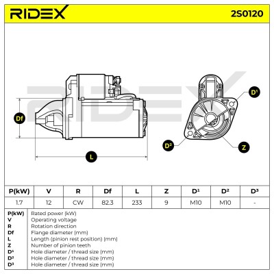Rozrusznik RIDEX 2S0120 2S0120 - foto 7