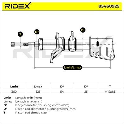 Amortyzator RIDEX 854S0925 854S0925 - foto 8