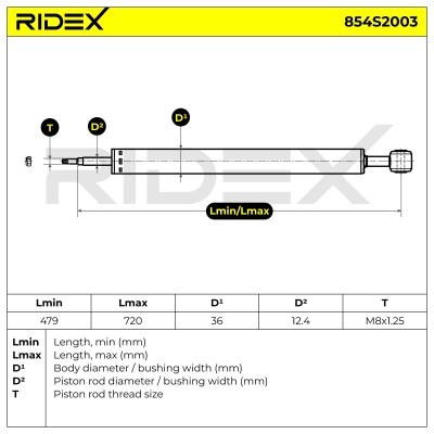 Amortyzator RIDEX 854S2003 854S2003 - foto 8