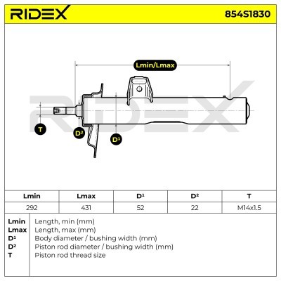 Amortyzator RIDEX 854S1830 854S1830 - foto 6