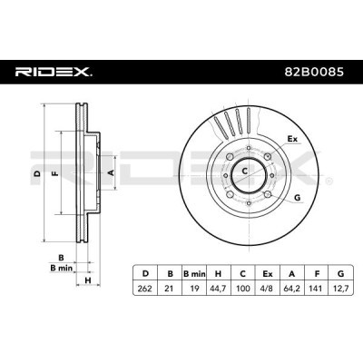Tarcza hamulcowa RIDEX 82B0085 82B0085 - foto 3