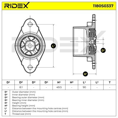 Mocowanie Amortyzatora RIDEX 1180S0337 1180S0337 - foto 5