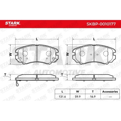 Klocki hamulcowe Stark SKBP-0010177 SKBP-0010177 - foto 3
