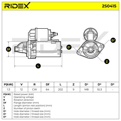 Rozrusznik RIDEX 2S0415 2S0415 - foto 7