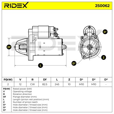 Rozrusznik RIDEX 2S0062 2S0062 - foto 6
