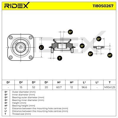 Mocowanie Amortyzatora RIDEX 1180S0267 1180S0267 - foto 5
