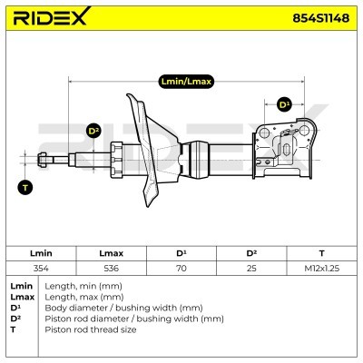 Amortyzator RIDEX 854S1148 854S1148 - foto 6