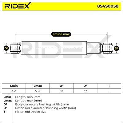 Amortyzator RIDEX 854S0058 854S0058 - foto 8