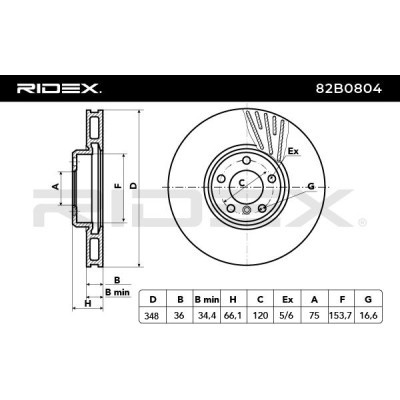 Tarcza hamulcowa RIDEX 82B0804 82B0804 - foto 3