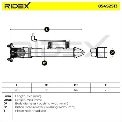 Amortyzator RIDEX 854S2513 854S2513 - foto 9
