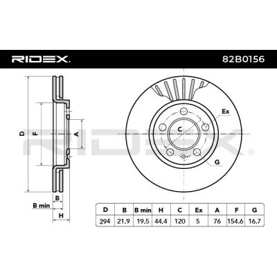 Tarcza hamulcowa RIDEX 82B0156 82B0156 - foto 4