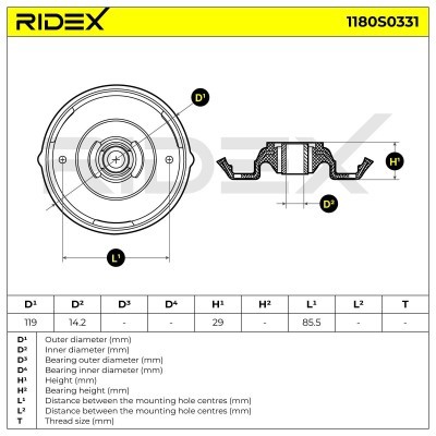 Mocowanie Amortyzatora RIDEX 1180S0331 1180S0331 - foto 4
