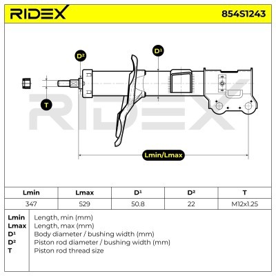 Amortyzator RIDEX 854S1243 854S1243 - foto 13