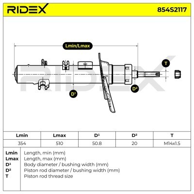 Amortyzator RIDEX 854S2117 854S2117 - foto 8