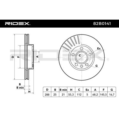 Tarcza hamulcowa RIDEX 82B0141 82B0141 - foto 7