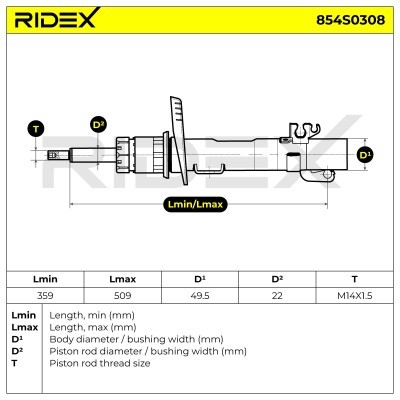 Amortyzator RIDEX 854S0308 854S0308 - foto 10