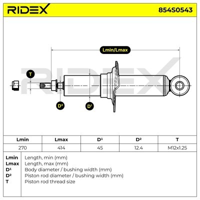 Amortyzator RIDEX 854S0543 854S0543 - foto 8