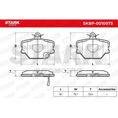 Klocki hamulcowe Stark SKBP-0010073 SKBP-0010073 - foto 3