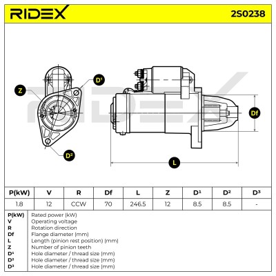 Rozrusznik RIDEX 2S0238 2S0238 - foto 6