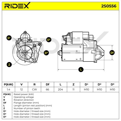 Rozrusznik RIDEX 2S0556 2S0556 - foto 6