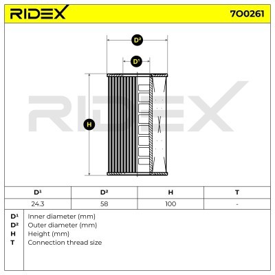 Filtr Oleju RIDEX 7O0261 7O0261 - foto 6