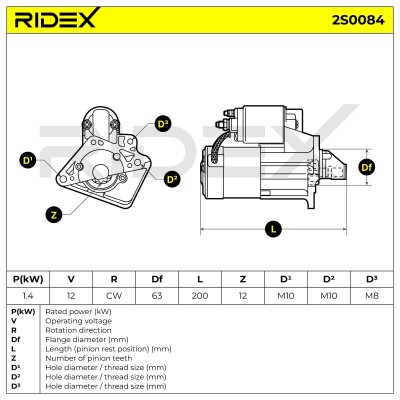 Rozrusznik RIDEX 2S0084 2S0084 - foto 7
