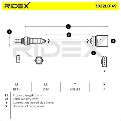 Sonda Lambda RIDEX 3922L0149 3922L0149 - foto 6
