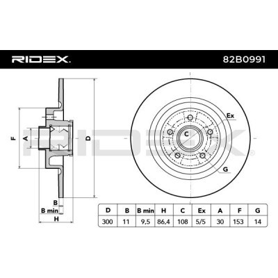 Tarcza hamulcowa RIDEX 82B0991 82B0991 - foto 6