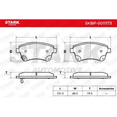 Klocki hamulcowe Stark SKBP-0011173 SKBP-0011173 - foto 3