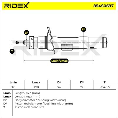 Amortyzator RIDEX 854S0697 854S0697 - foto 6