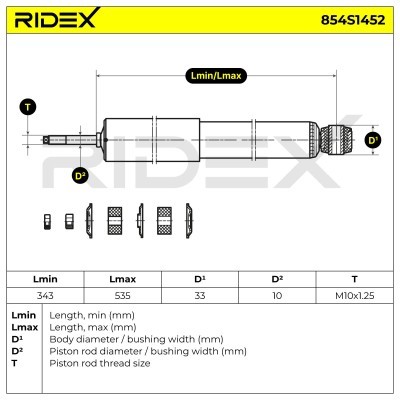 Amortyzator RIDEX 854S1452 854S1452 - foto 8