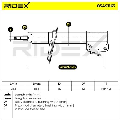 Amortyzator RIDEX 854S1167 854S1167 - foto 6