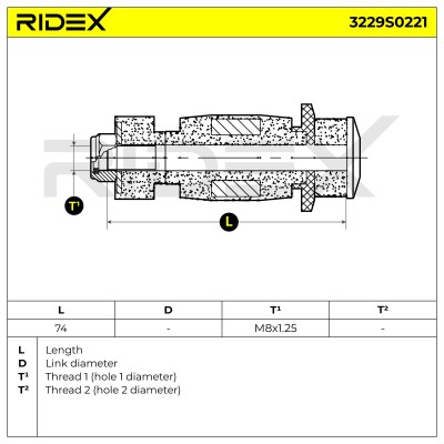 Łącznik Stabilizatora RIDEX 3229S0221 3229S0221 - foto 6