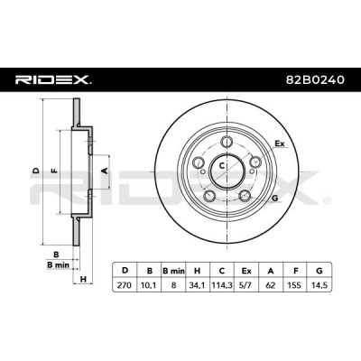Tarcza hamulcowa RIDEX 82B0240 82B0240 - foto 3