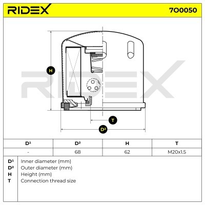 Filtr Oleju RIDEX 7O0050 7O0050 - foto 5