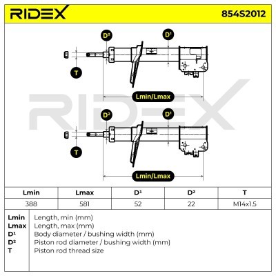 Amortyzator RIDEX 854S2012 854S2012 - foto 5