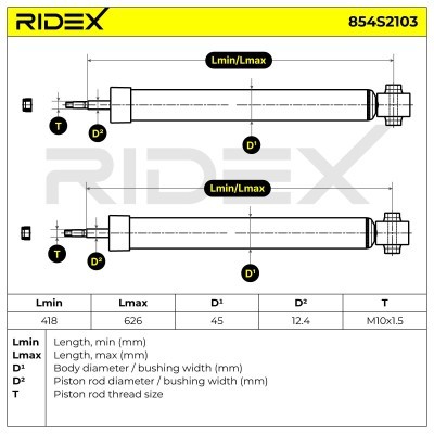 Amortyzator RIDEX 854S2103 854S2103 - foto 5