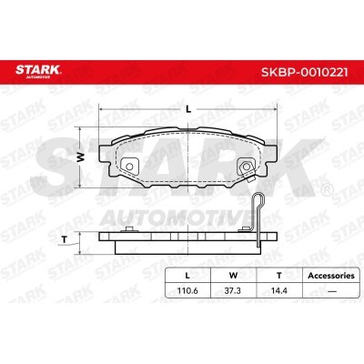 Klocki hamulcowe Stark SKBP-0010221 SKBP-0010221 - foto 4