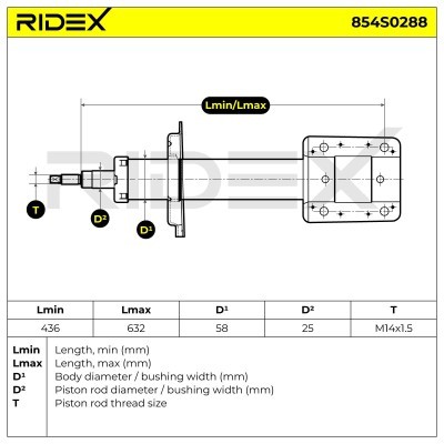 Amortyzator RIDEX 854S0288 854S0288 - foto 5