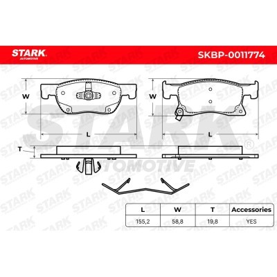 Klocki hamulcowe Stark SKBP-0011774 SKBP-0011774 - foto 5