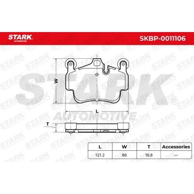 Klocki hamulcowe Stark SKBP-0011106 SKBP-0011106 - foto 3
