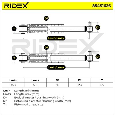 Amortyzator RIDEX 854S1626 854S1626 - foto 6