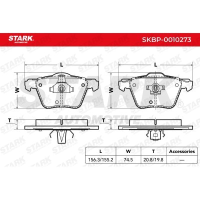 Klocki hamulcowe Stark SKBP-0010273 SKBP-0010273 - foto 3