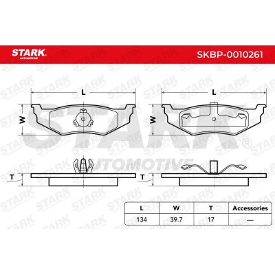 Klocki hamulcowe Stark SKBP-0010261 SKBP-0010261 - foto 4