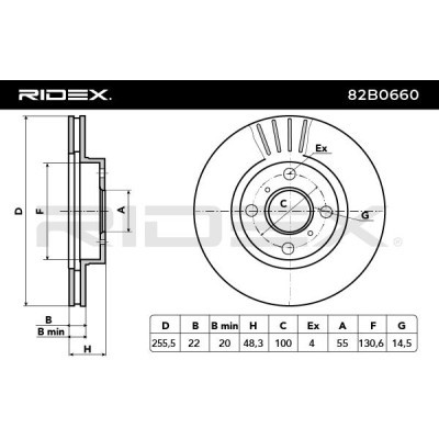 Tarcza hamulcowa RIDEX 82B0660 82B0660 - foto 3