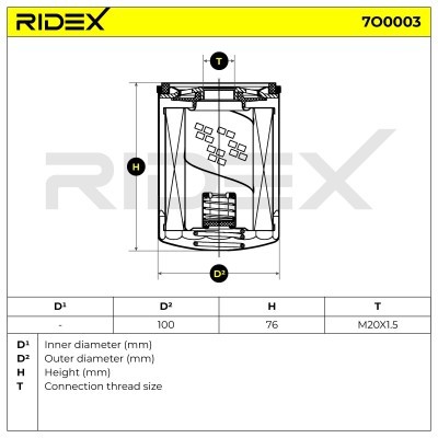 Filtr Oleju RIDEX 7O0003 7O0003 - foto 5
