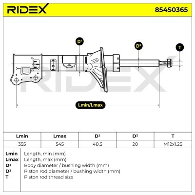 Amortyzator RIDEX 854S0365 854S0365 - foto 8