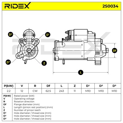 Rozrusznik RIDEX 2S0034 2S0034 - foto 7