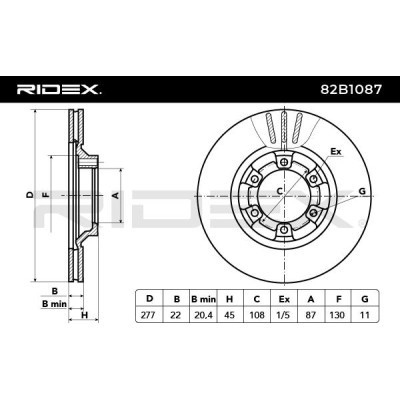 Tarcza hamulcowa RIDEX 82B1087 82B1087 - foto 3