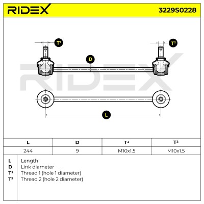 Łącznik Stabilizatora RIDEX 3229S0228 3229S0228 - foto 7